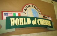 World Of Cheese Sign